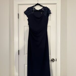 Navy blue dress Size 16 Bought from Macy’s. Worn once perfect for a wedding.